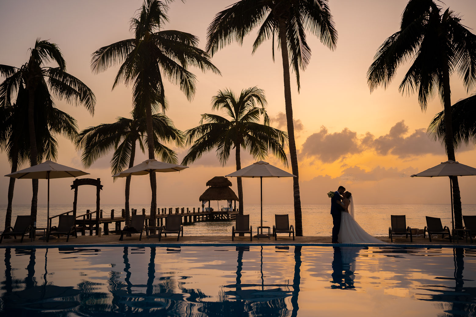 Secrets Aura Cozumel sunset