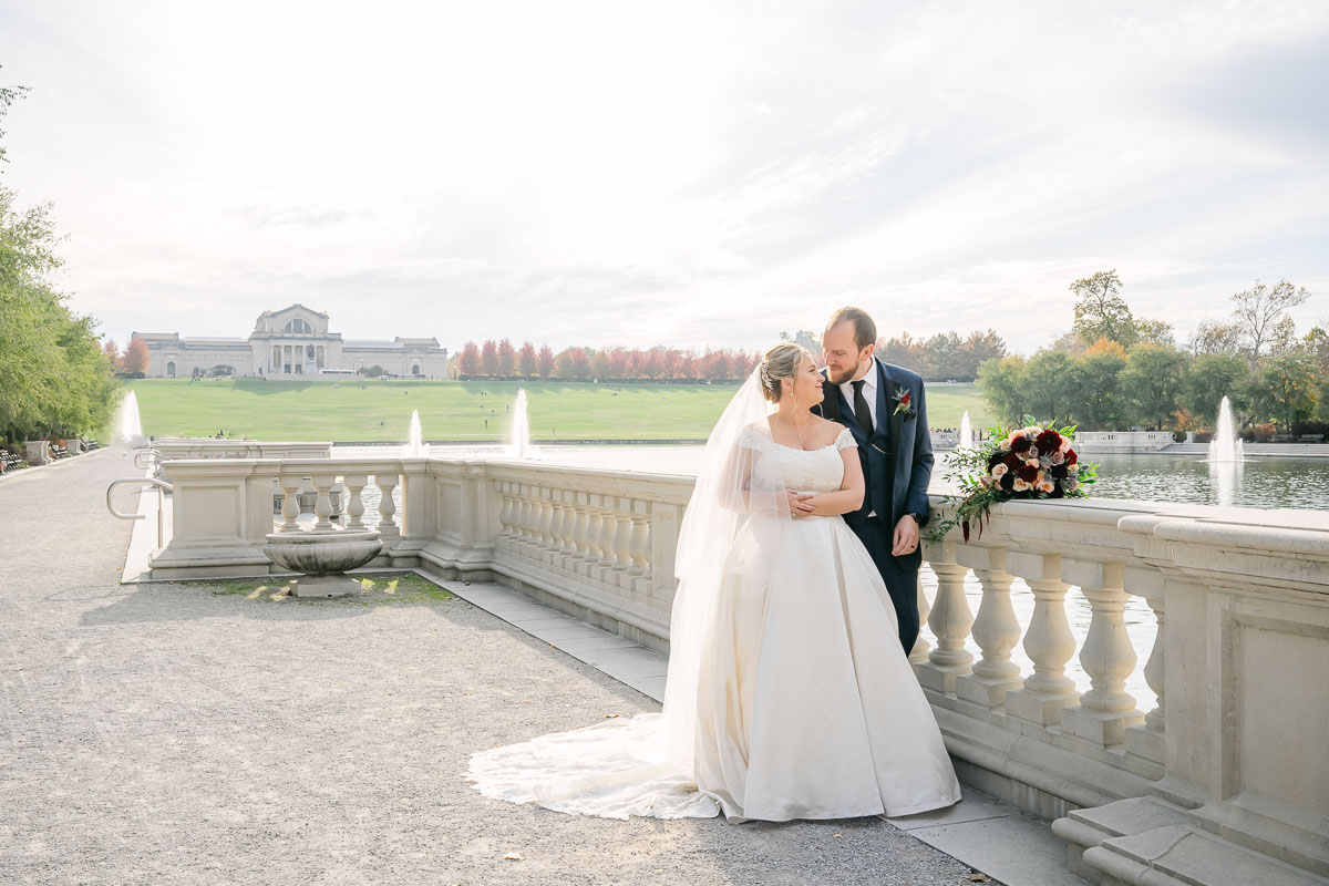 St. Louis Wedding Photographer Forest Park Grand Basin Wedding Portraits