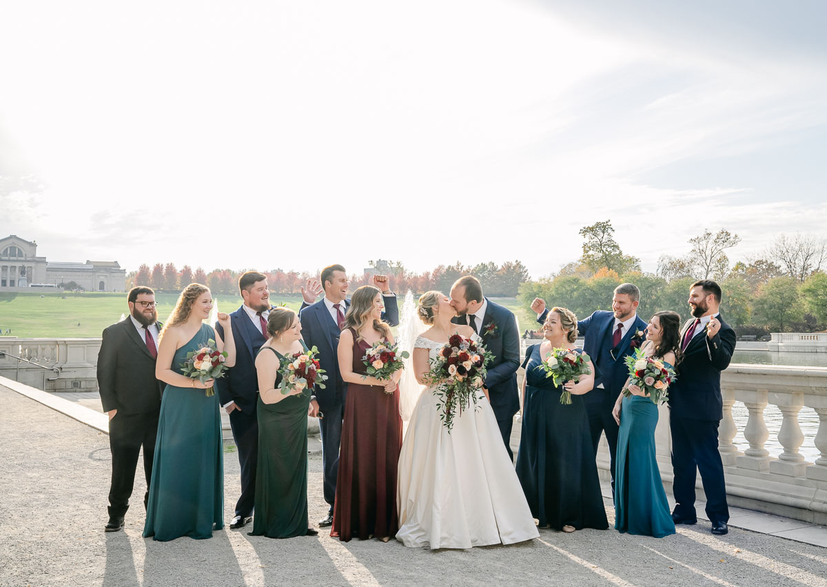 St. Louis Wedding Photographer Forest Park Grand Basin Wedding Portraits