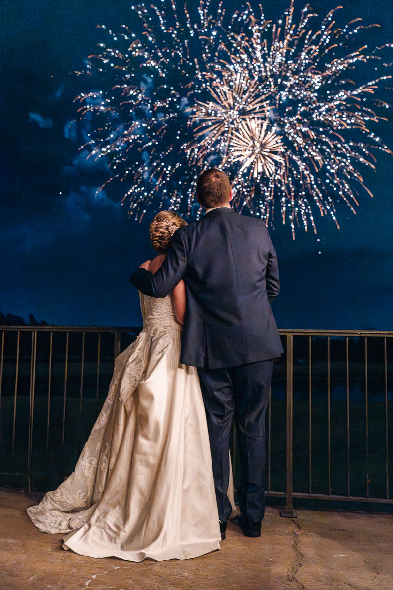 St. Louis Wedding Photographer Old Hickory Golf Club Fireworks Portrait