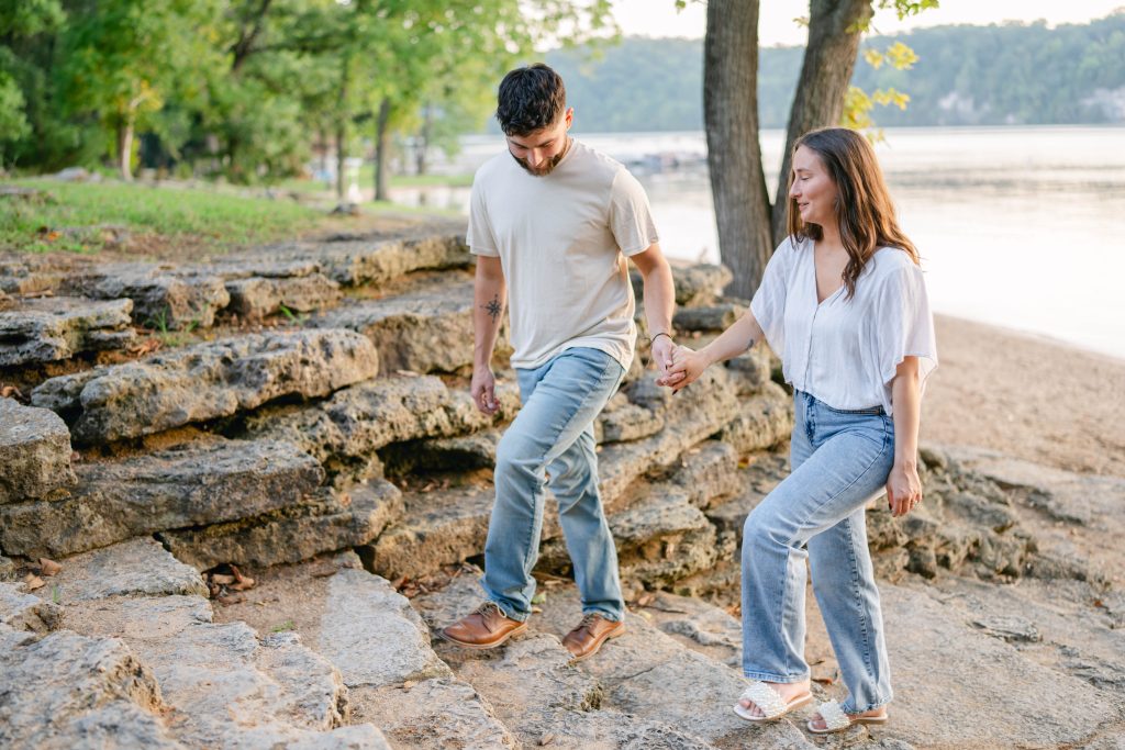 state park engagement photos lake of the ozarks