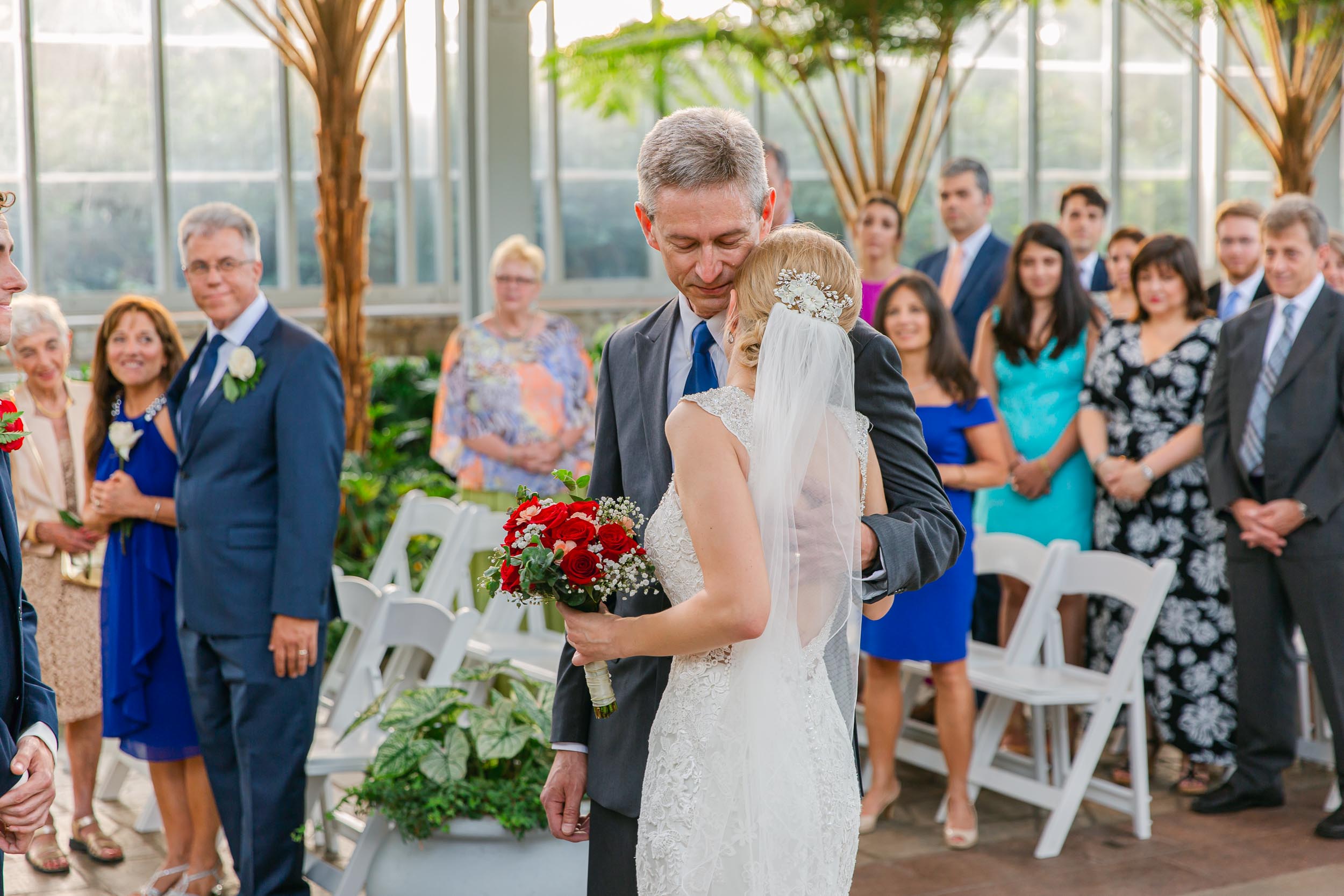 a man and woman in a wedding dress