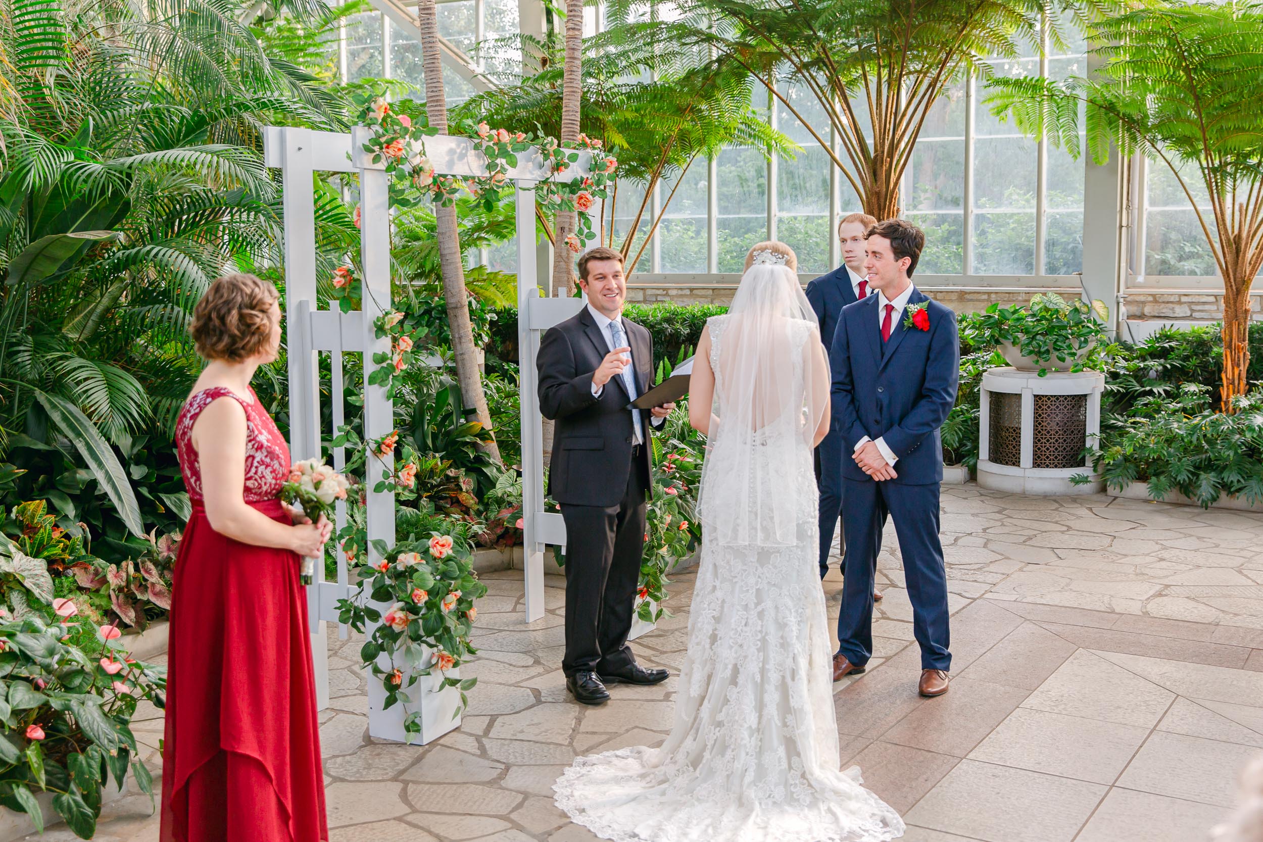 a bride and groom in a the Jewel Box