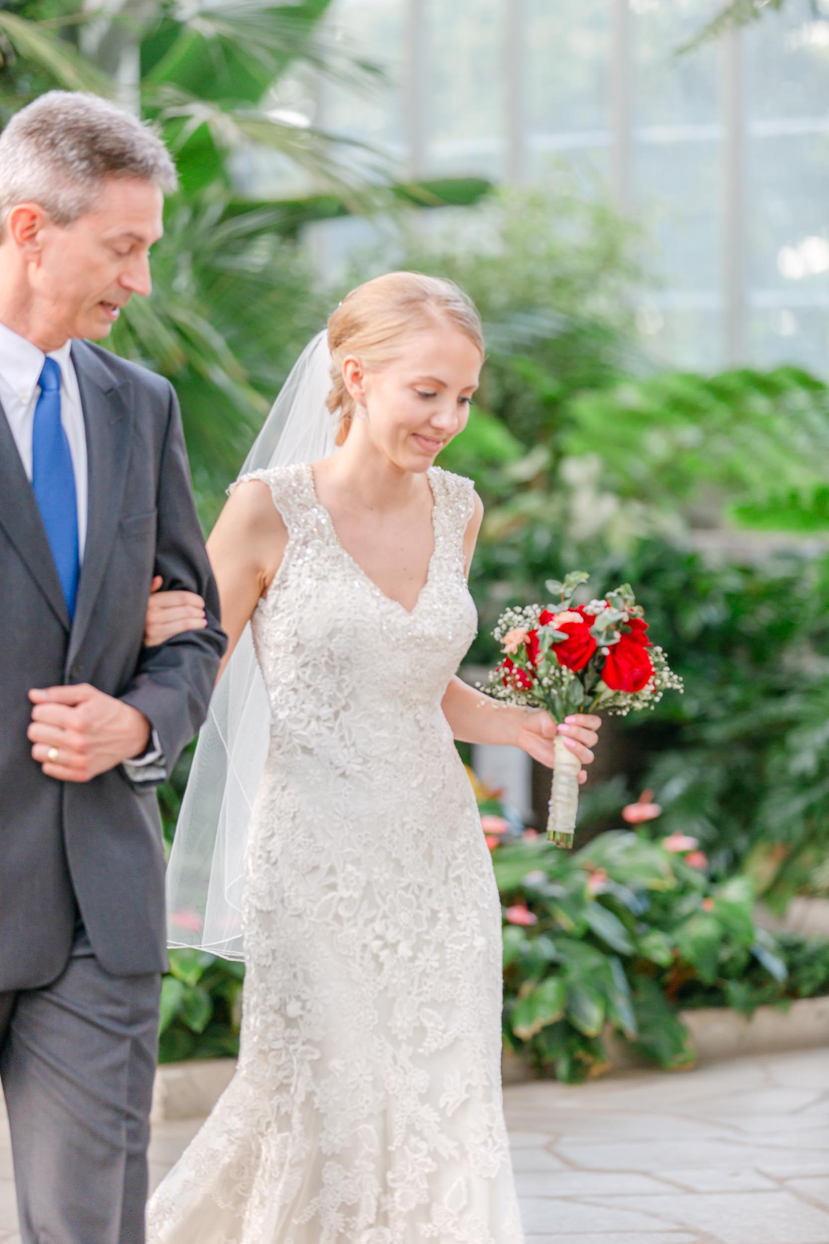 a man and woman in a wedding dress