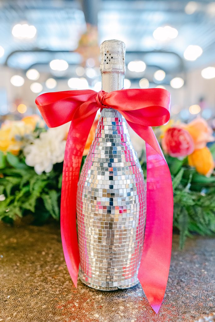 disco ball chapagne bottle