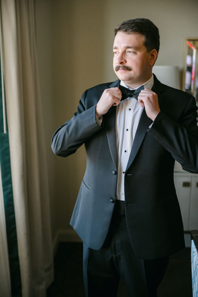 Chase park plaza st Louis groom getting ready