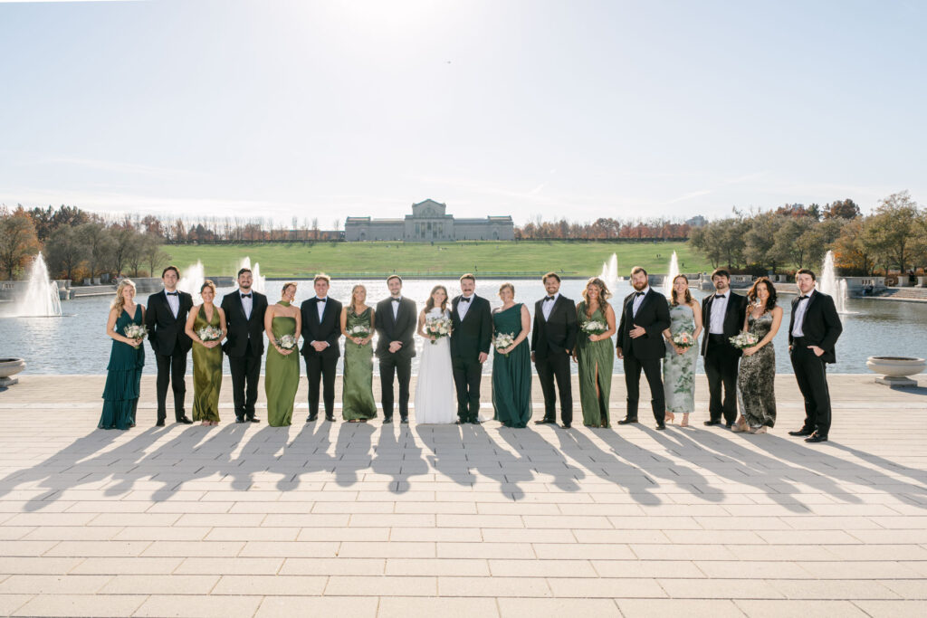 St Louis Forest Park Grand Basin wedding photo
