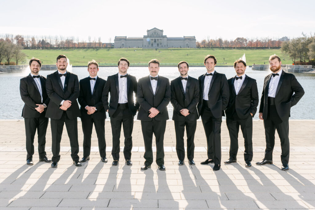 St Louis Forest Park Grand Basin wedding photo