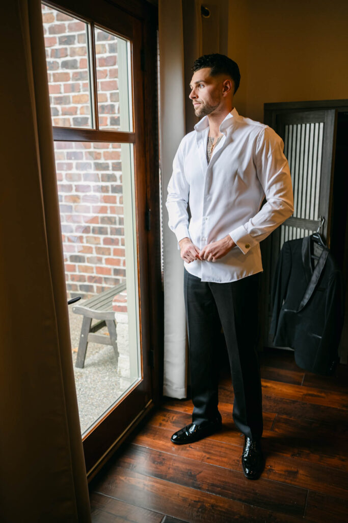 The old barn inn getting ready groom