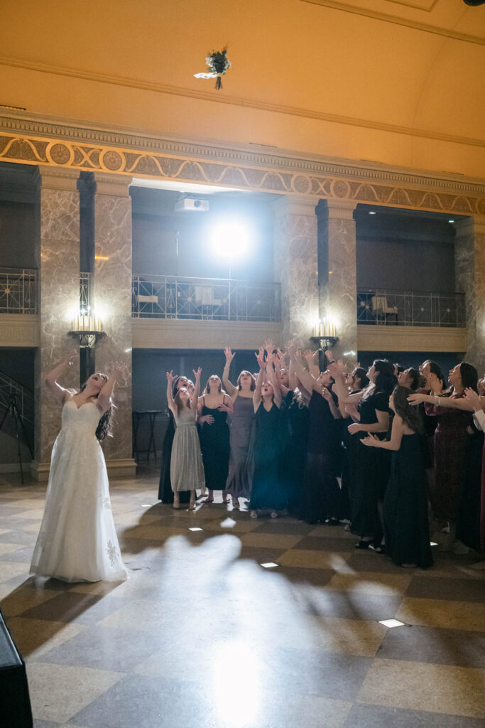 The Coronado St. Louis wedding bouquet toss