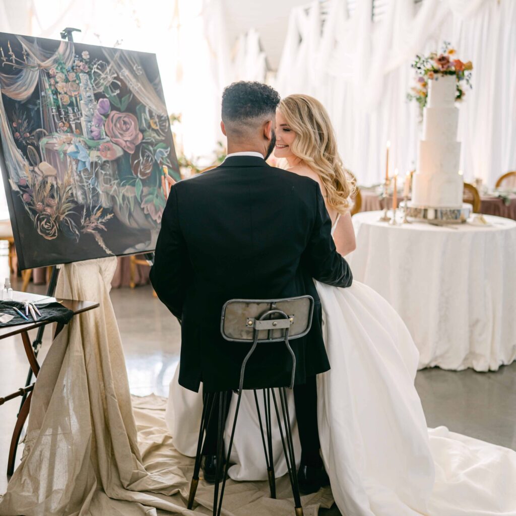 Photo by The Bennetts of wedding couple